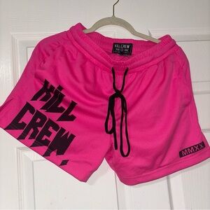 KILL CREW- MUAY THAI SHORTS (MID THIGH CUT) - PINK
